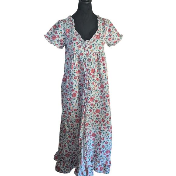 Vintage Jodie Arden Floral Print Nightgown, Size S - Picture 1 of 8